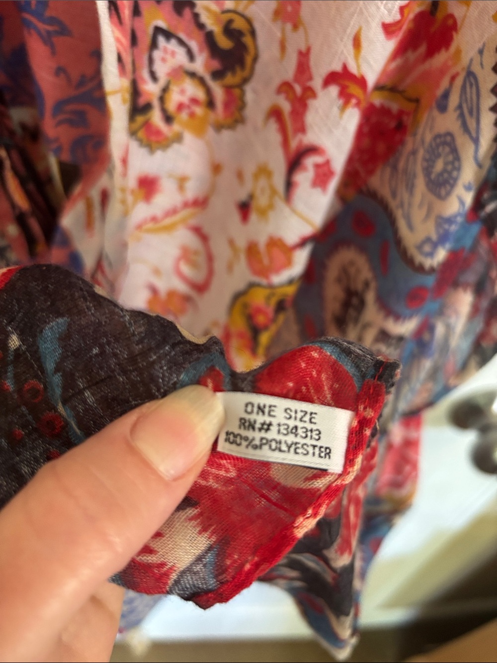 Boho Patchwork Floral Kimono - Multicolor - Picture 2 of 6